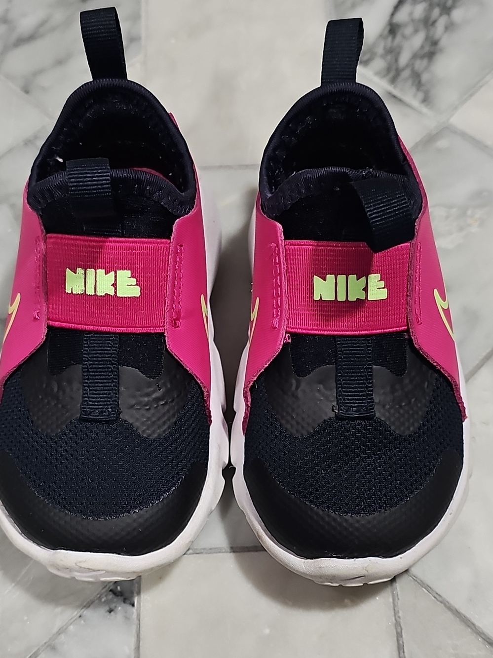 Nike Kids' Pink and Navy Slip-On Athletic Shoes Size 6c